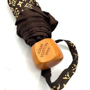 AUTHENIC LOIUS VUITON COMPACT UMBRELLA 9" CLOSED /36 " OPEN